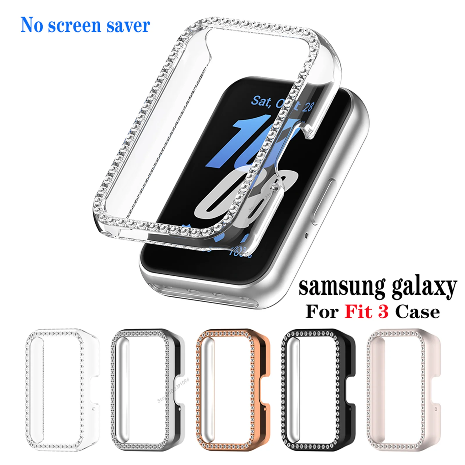 Protective Cover For Samsung Galaxy Fit 3 Accessories Hollow Case Smart Watch Bumper for Samsung Fit 3 NO Screen Protector Cover