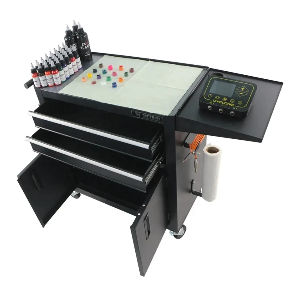 صالون الحلاقة المحمول أداة خزانة القصدير أداة سيارة المتداول محطة الوشم عربة الوشم عربة متعددة الوظائف لصالون #3