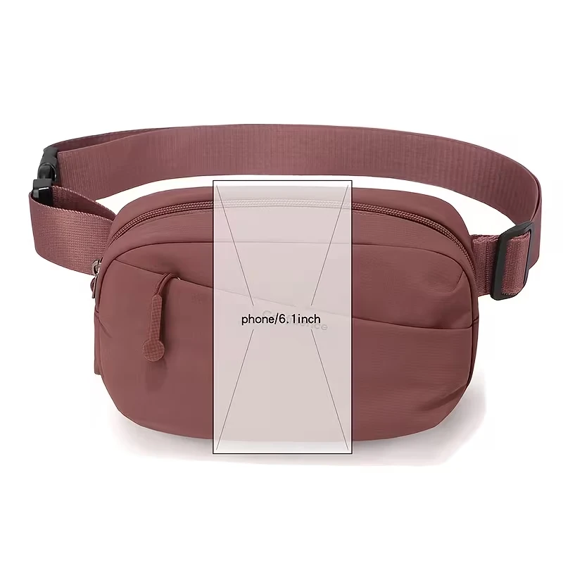 Geantă Piept Unisex Pătrată Mică Outdoor - usage example