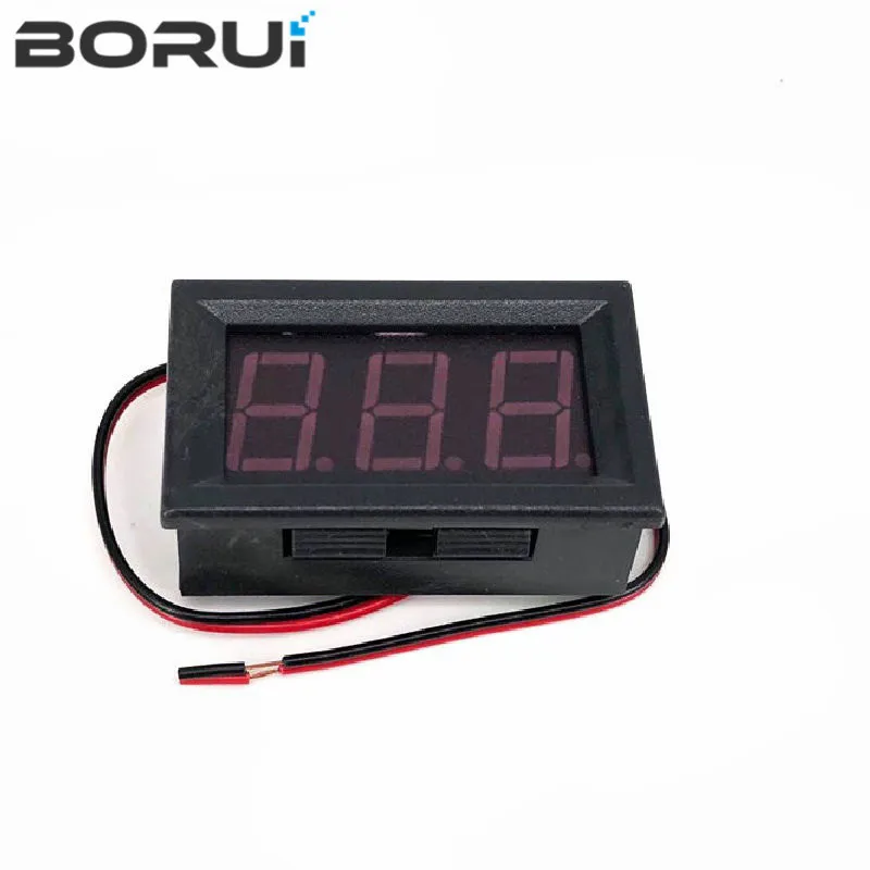 Voltímetro Digital de CC de 4,5 V a 30V, medidor de Panel de voltaje rojo/azul/verde para coche y motocicleta electromóvil de 6V y 12V