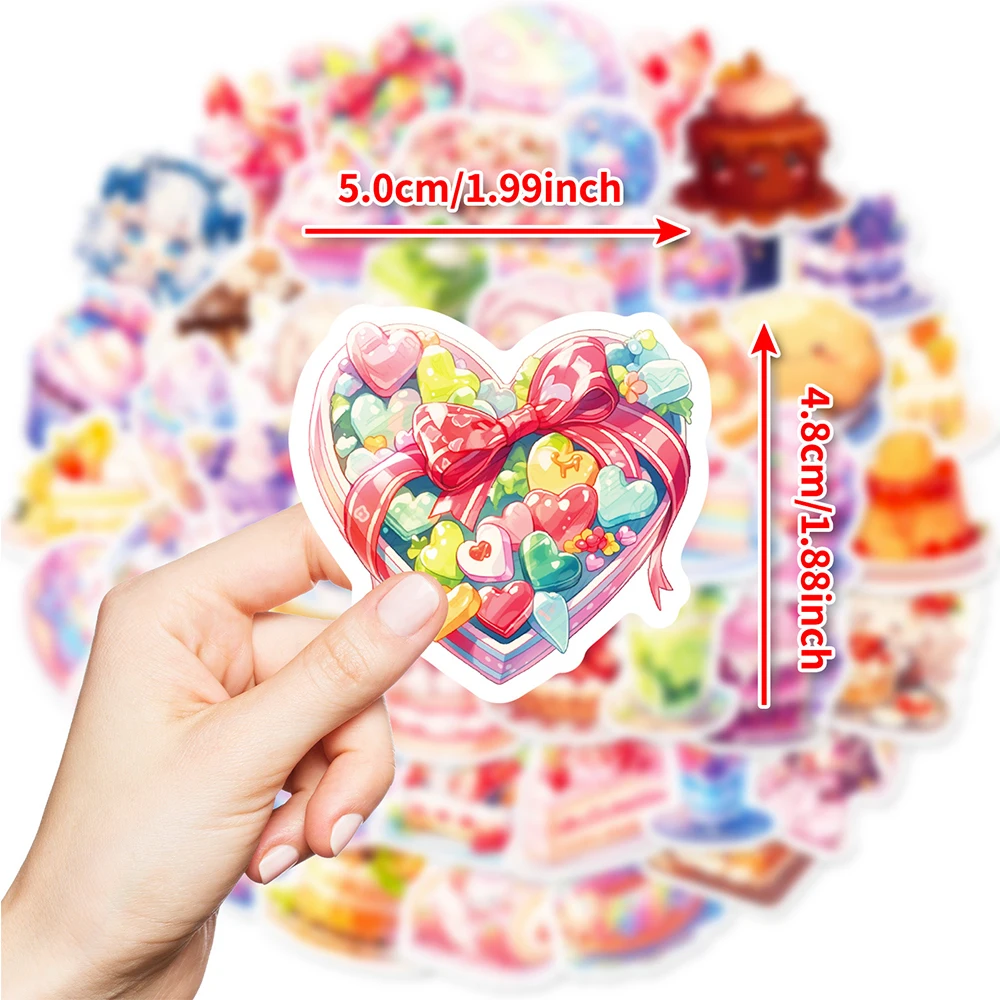 

10/30/50pcs Kawaii Cute Cake Dessert Cartoon Stickers Anime Girl Decals DIY Fridge Phone Laptop Diary Graffiti Decals Decoration