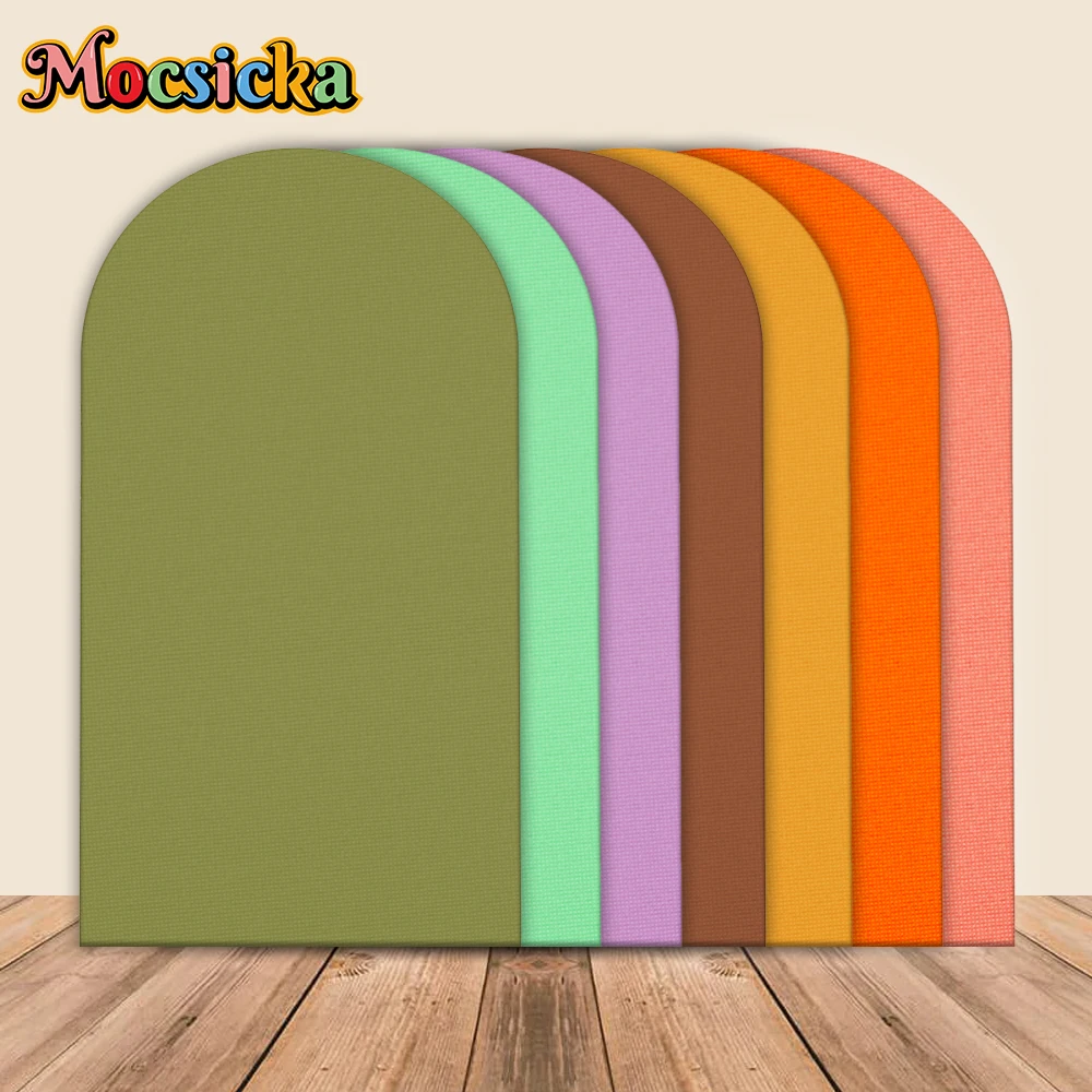 

Mocsicka Arch Cover Backdrop Solid Color Doubleside Photography Background Wedding Birthday Party Decoration Custom Backdrop