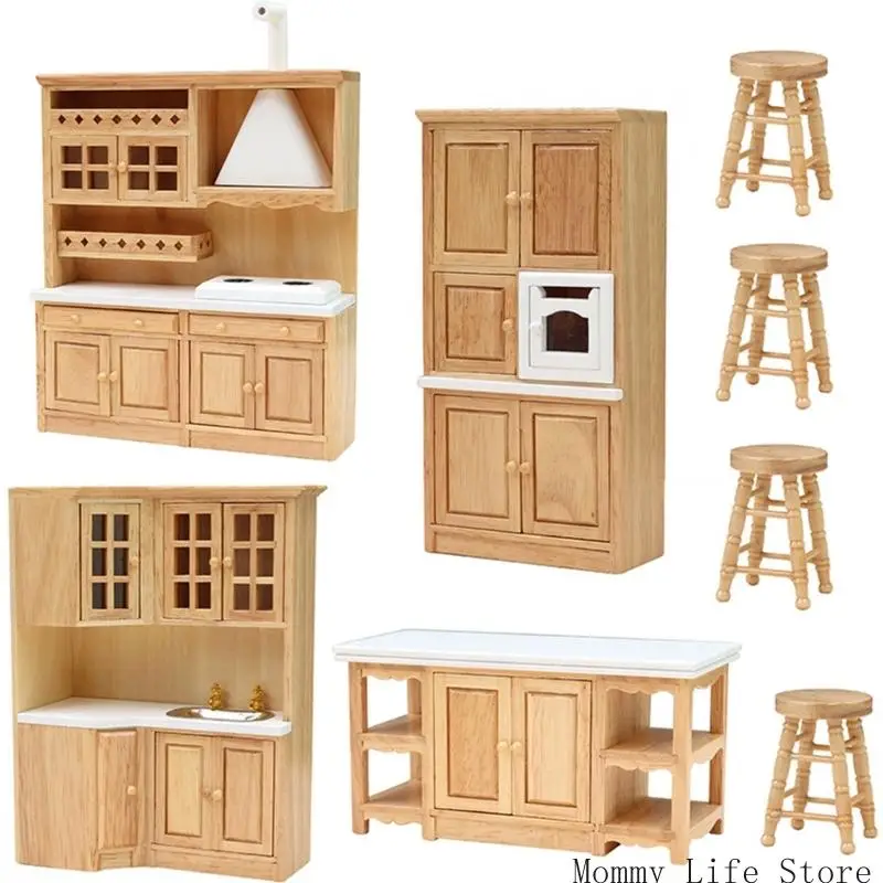 

Миниатюрный деревянный шкаф ручной работы для кукольных домиков, декор для спальни, гостиной, сделай сам, ремесленный проект,