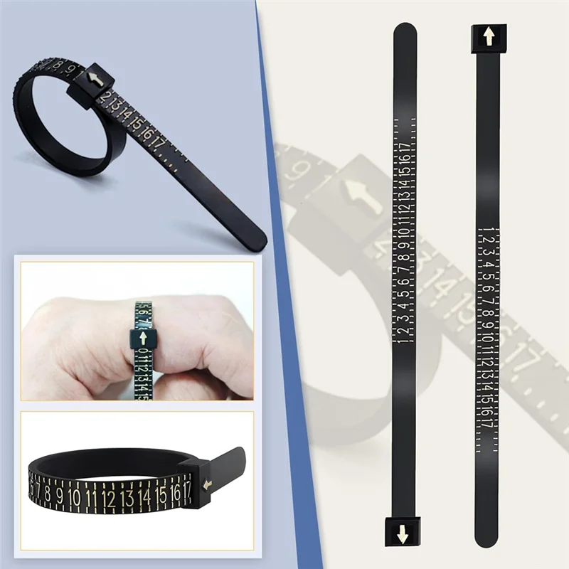 Outil de mesure de la taille de la bague avec centre commercial à bijoux comme indiqué, Kit d'outils de mise en forme de la taille de la bague incurvée