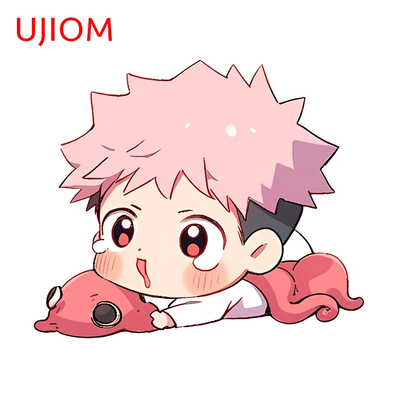 UJIOM Kawaii Octopus Itadori Yuji Graffiti Wall Sticker Trendy Funny Sunscreen Picture Decal Trendy DIY Decor Accessories