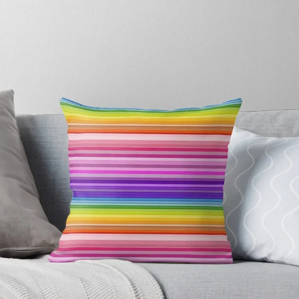 

Multi Colored Thin Stripes Rainbow Stripes Throw Pillow Luxury Pillow Case christmas pillowcases Covers For Sofas pillow