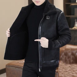High Quality Thicken Fur Plush Jackets 2025 Winter Men's Fleece Coat Youth Street Wear Casual Warm Windproof Top Parkas Clothing