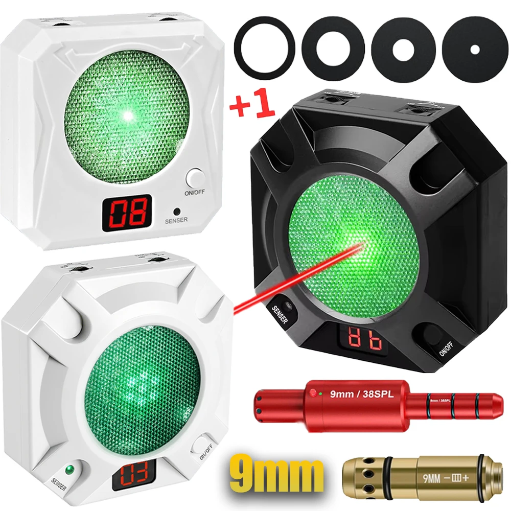 Image of Elektronisches Trockenfeuer-Laserziel 9mm Laserpatronen-Set Laser-Induktions-Ziel mit Punktezählung Laser-Trainingspatronen-Set Schießtraining