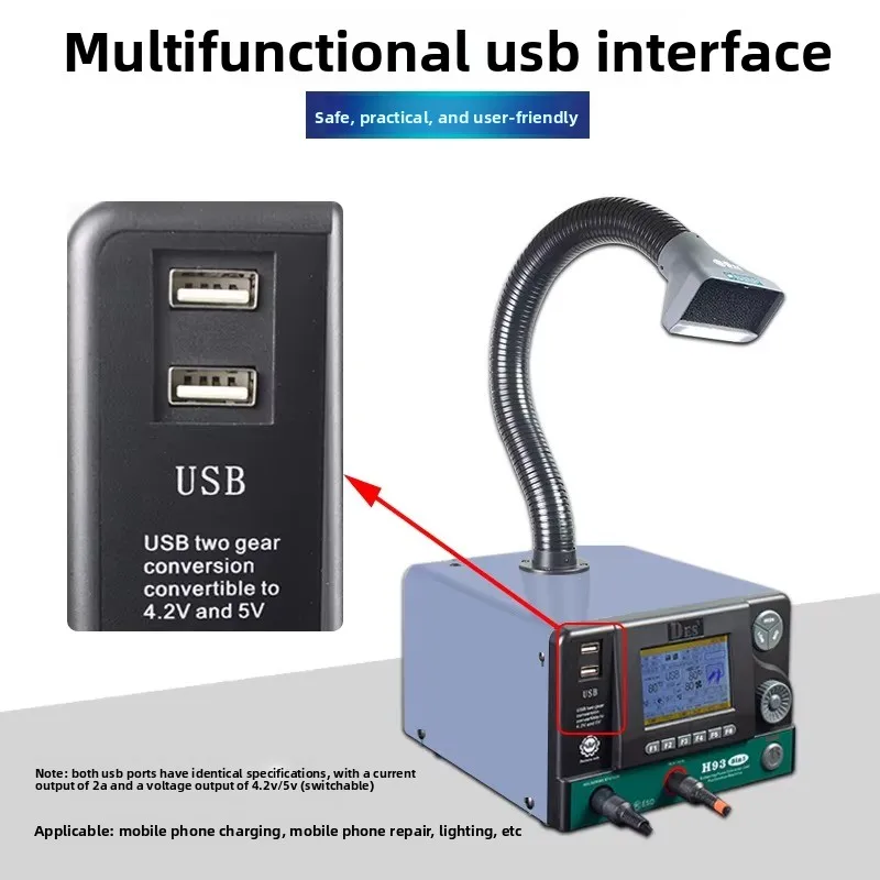 Hot Sale DES H93B Desoldering Station Digital Display Three-in-one Electric Soldering Iron air Gun Smoking Instrument
