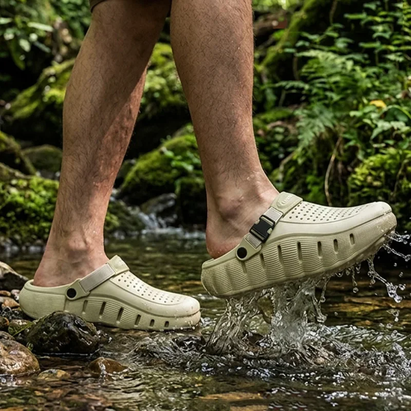 Outdoor Rutschfeste Strand-Sportsandalen für Damen 2026 Sommer Weiche Dicksohlige Clogs Bequeme Geschlossene Zehenpartie Eva-Fahrsandalen – Detail 4