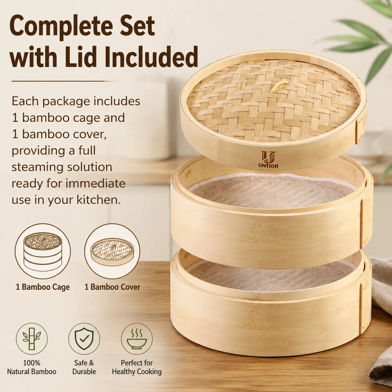 Mini vaporera de bambú hecha a - Bao Steamer Bamboo reseña y precio