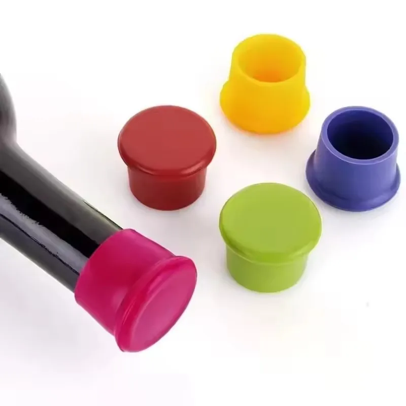 

1Pcs Wine Stoppers Reusable Silicone Corks Wine Glass Beverages Beer Champagne Kitchen Bottles Caps Durable Bar Accessories