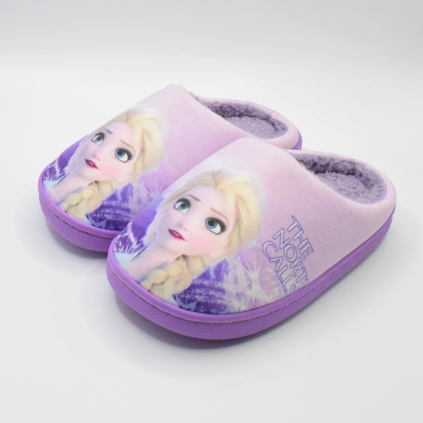 

Disney Princess Elsa Winter Children's Cotton Slippers Girl's Parent-child Snow Non Slip Warm Indoor Baby Slippers Size 24-39