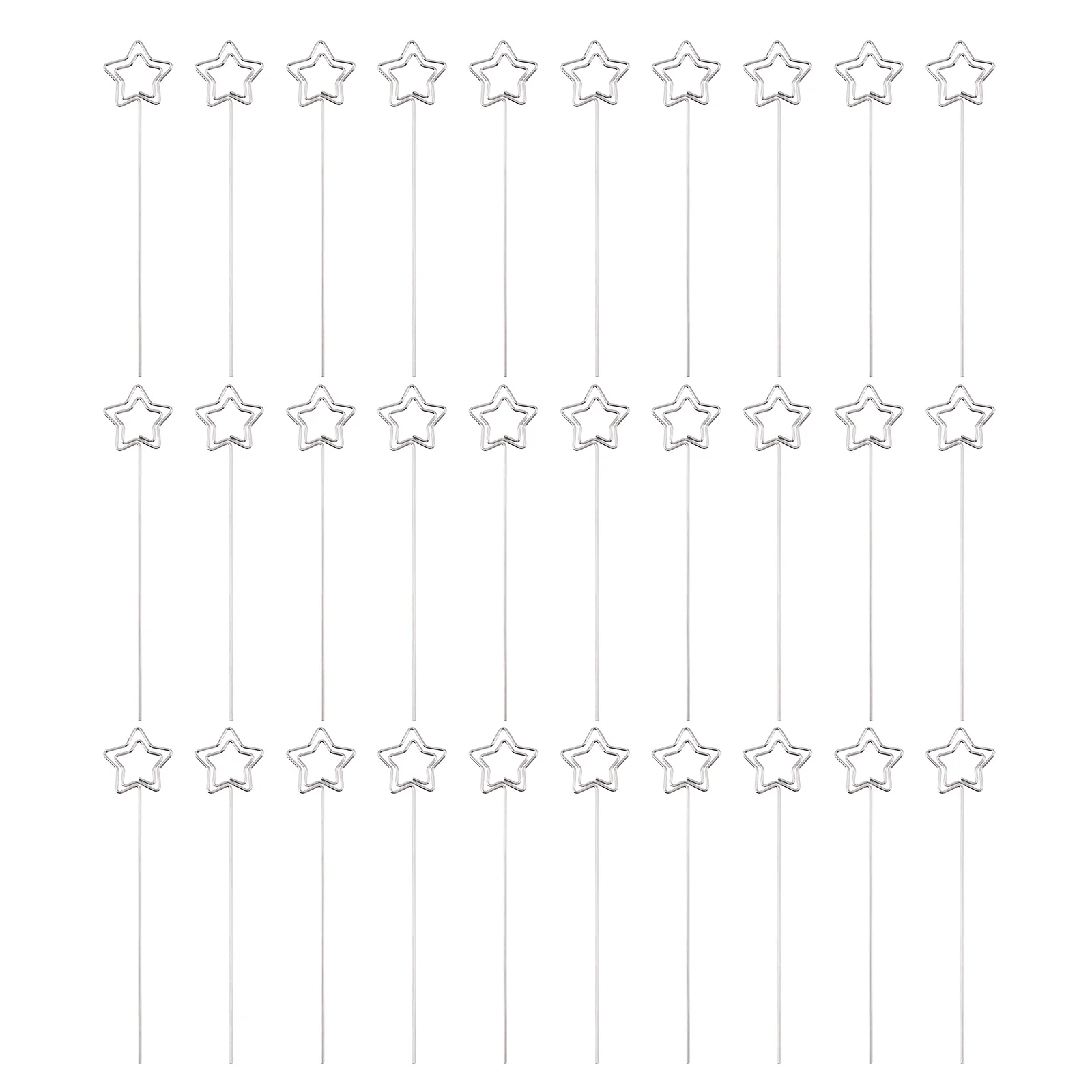 

30pcs Metal Clips Silver Card Holders Place Photo Wire Clip Table Number Photo Memo Picks Non Deformable