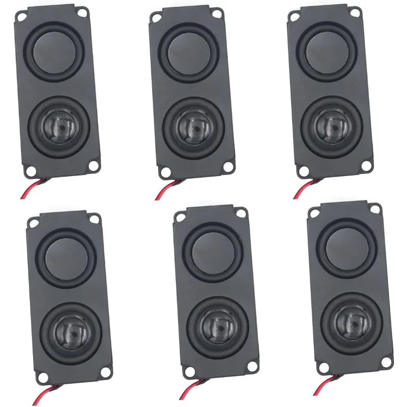 6Pcs Speaker 5W 8Ohm Double Cavity Mini Speaker Full-Range Cavity Machine Small Speaker 3.3V 5V with JST-PH2.5mm 2 Pin Interface