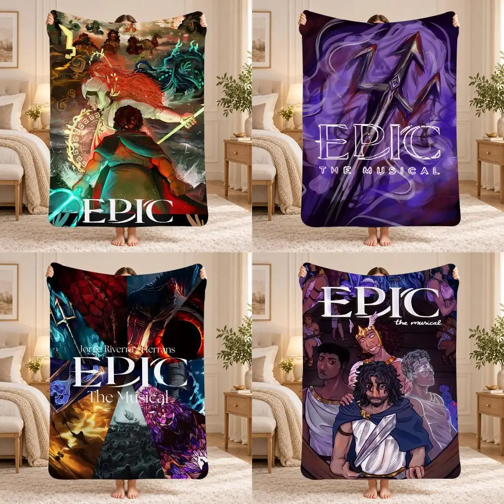 Musical E-EPIC T-The Throw 240g Lightweight Flannel Blanket, Soft Skin Throw Blanket for Sofa Bedroom
