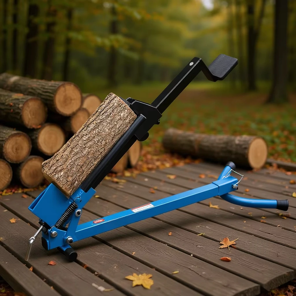 Heavy Duty 1200mm Hydraulic Log Splitter Manual Steel Frame Firewood Wood Splitting Cutter Tool