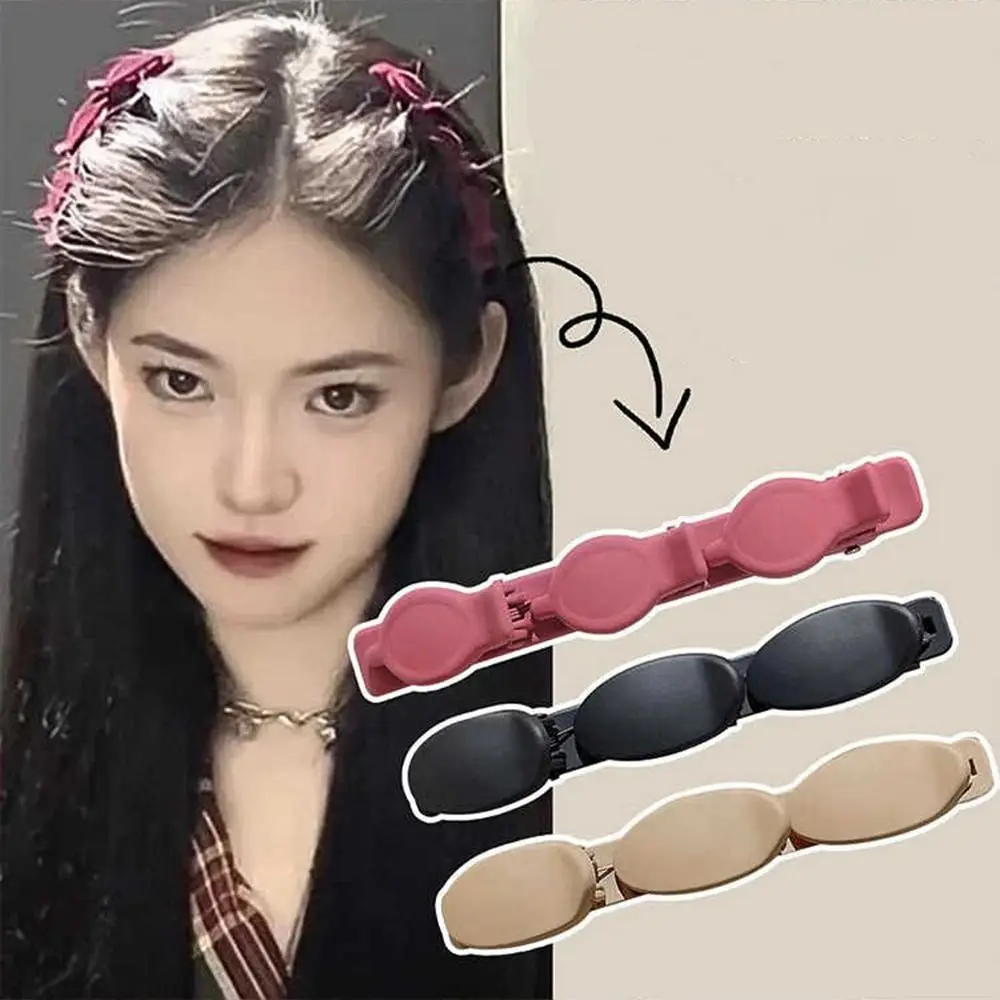 Elegant Side Barrettes Braided Hair Clip Korean Style Hairpin Duckbill Clip Plastic Headwear Bangs Clip Streetwear