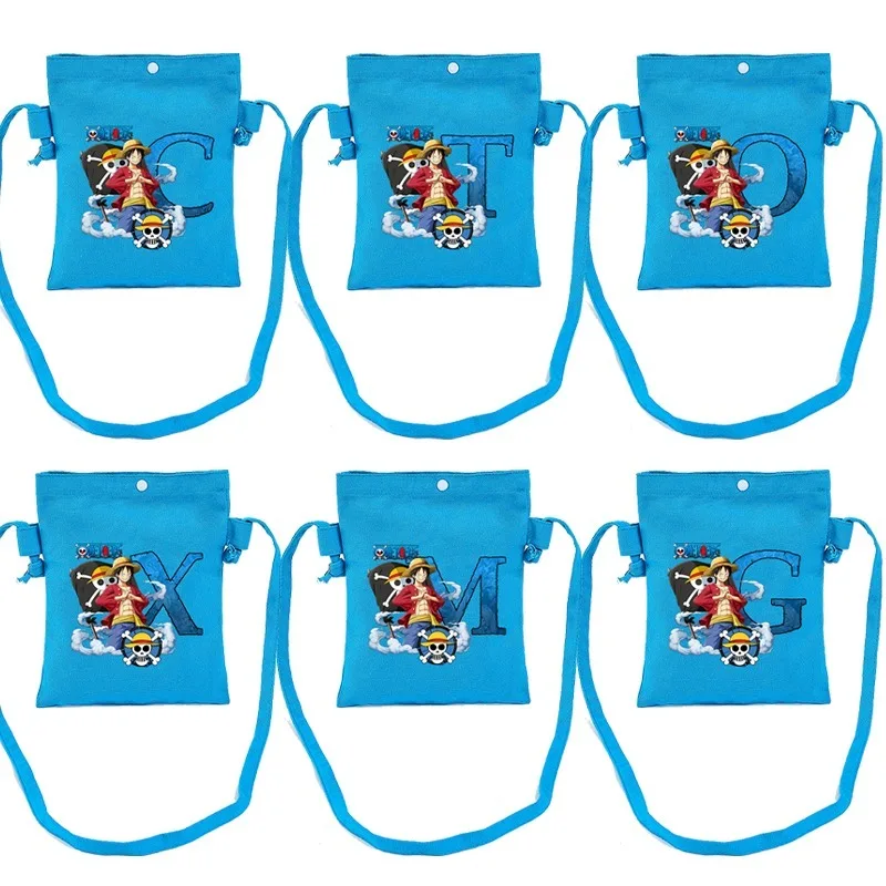 

Сумки и кошельки One Piece с принтом персонажей аниме Луффи и буквами A-Z, сумки через плечо для женщин и мужчин, портативные наплечные сумки