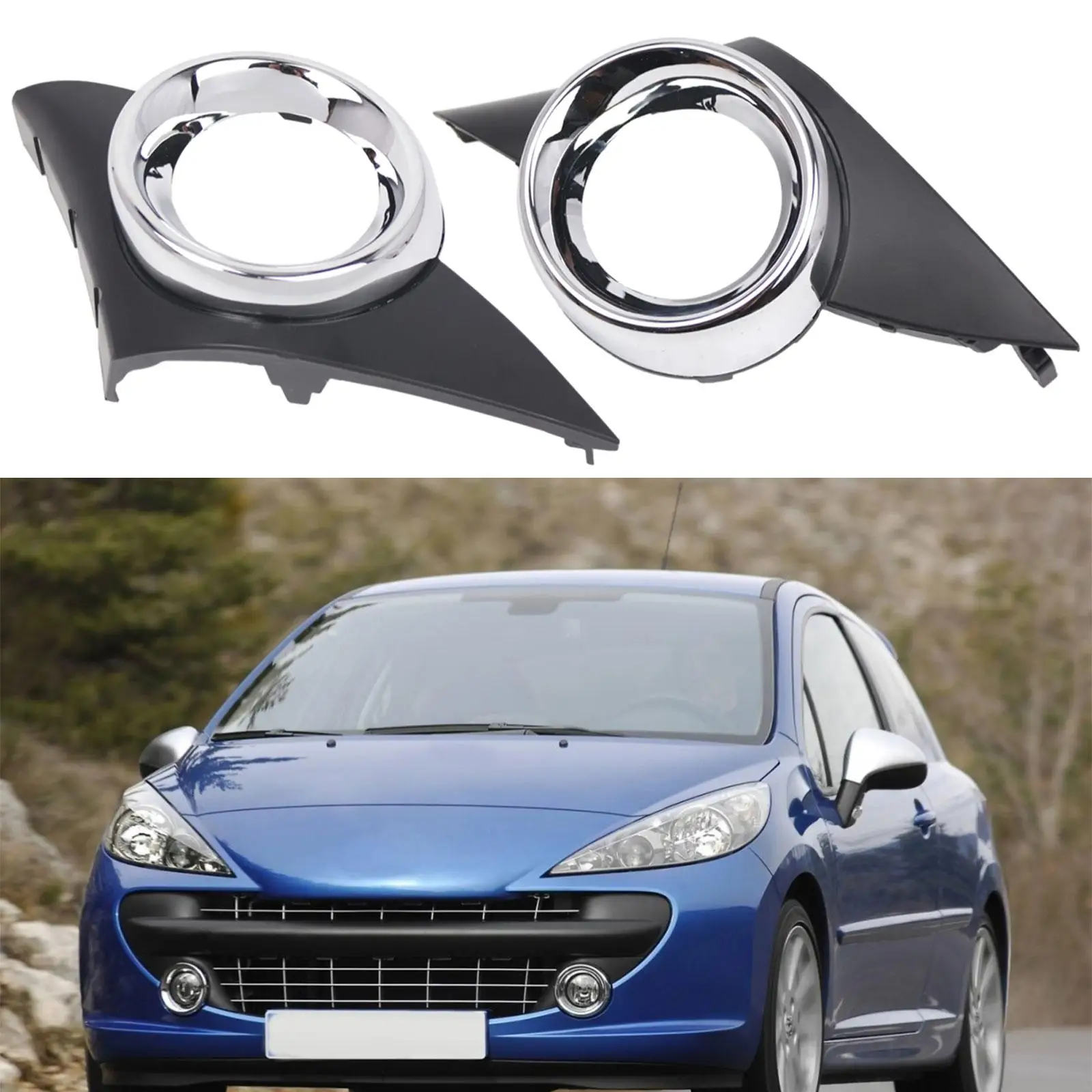 Front Fog Light Grill for Peugeot 207 2006-2009 Sport Models Durable