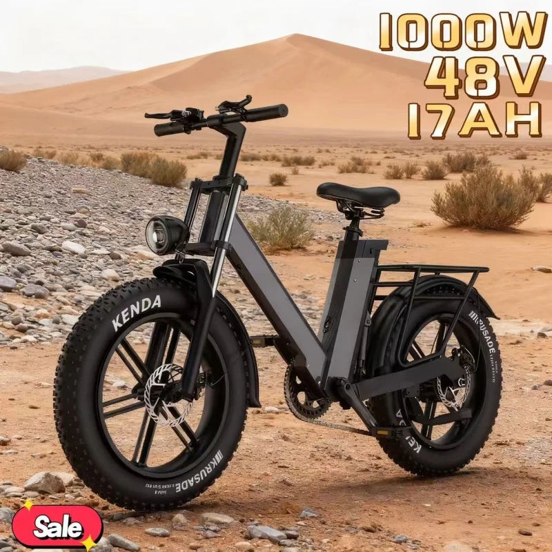 

New electric bicycle 1000W powerful motor 48V 17AH durable battery easy and labor-saving experience upgraded E-bike