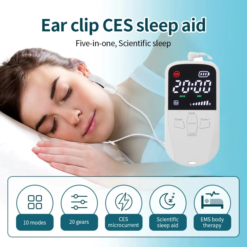 

HLKGO CES Device for Anxiety Relief , Wearable Microcurrent Therapy for Insomnia and Stress Management