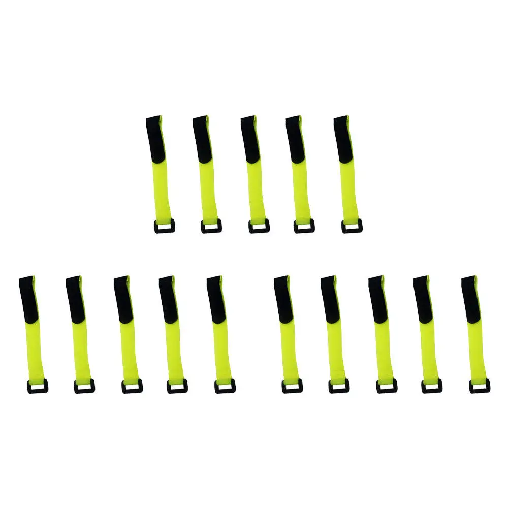 15Pcs Hook and Loop Cable Ties Reusable Cord Organizer Straps for Bicycle Wheel and Cable Binding