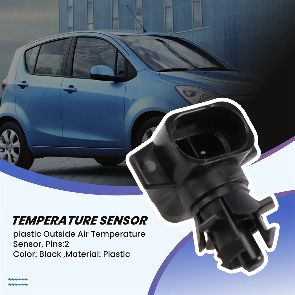 URAZL para Vauxhall Corsa Astra Vectra Zafira Sensor de temperatura del aire exterior - 9152245