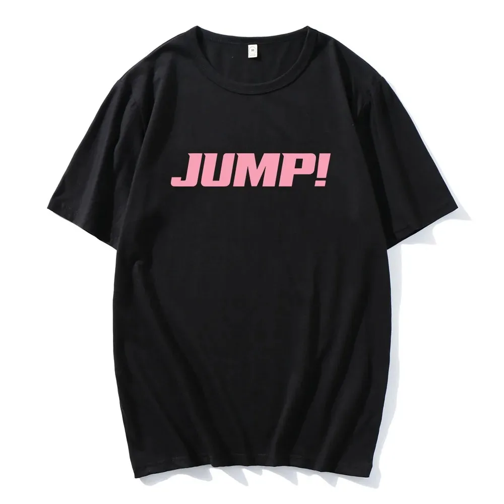

BP Jump 2025 Футболки с графическим рисунком Kpop Розовые корейские футболки для девочек с группой Хлопковая модная футболка с коротким рукавом Мужская женская одежда Футболки