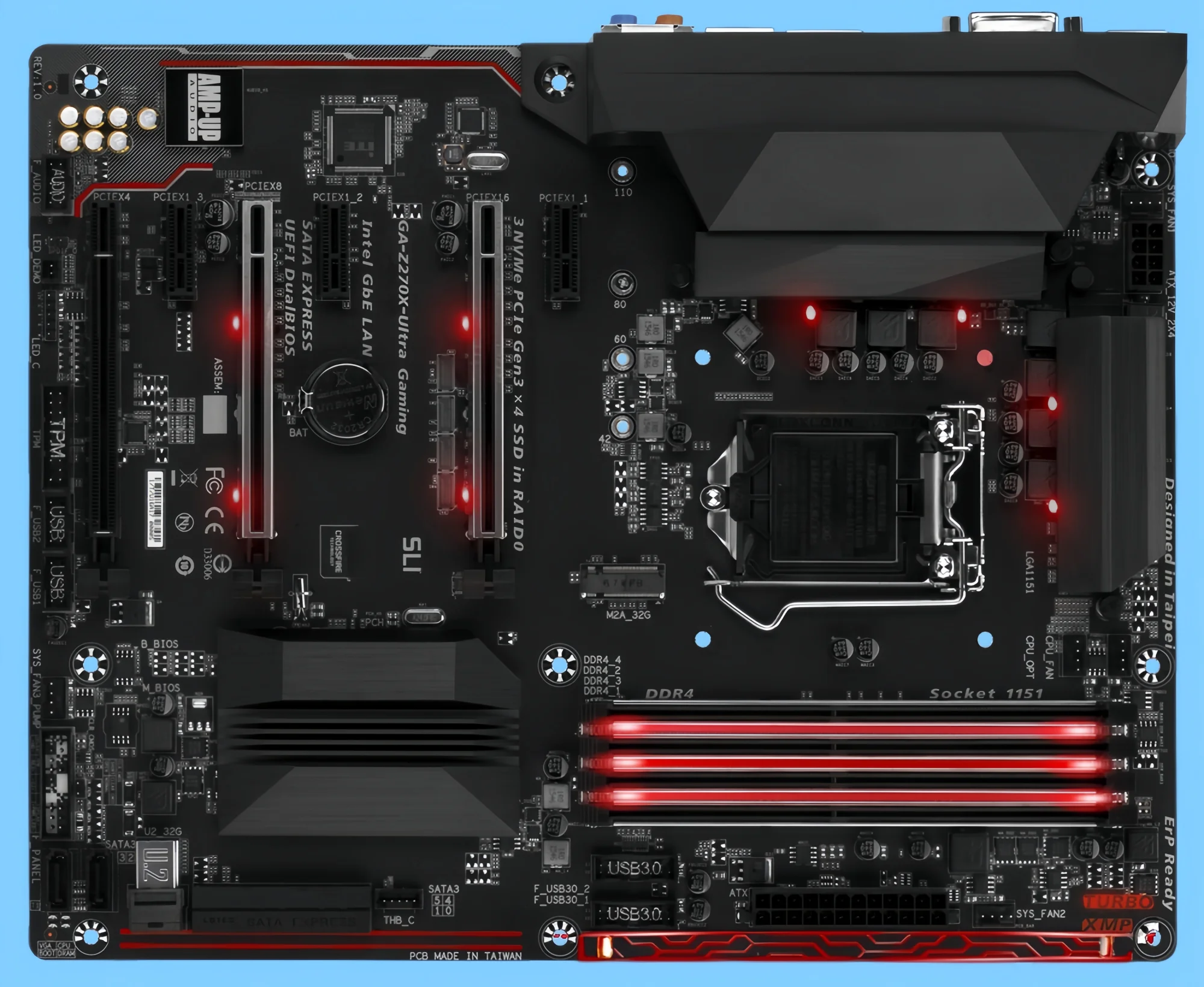 For Gigabyte GA-Z270X-Ultra Gaming Desktop Motherboard Z270X Ultra Gaming LGA 1151 DDR4 Mainboard 100% Tested OK Fully Work