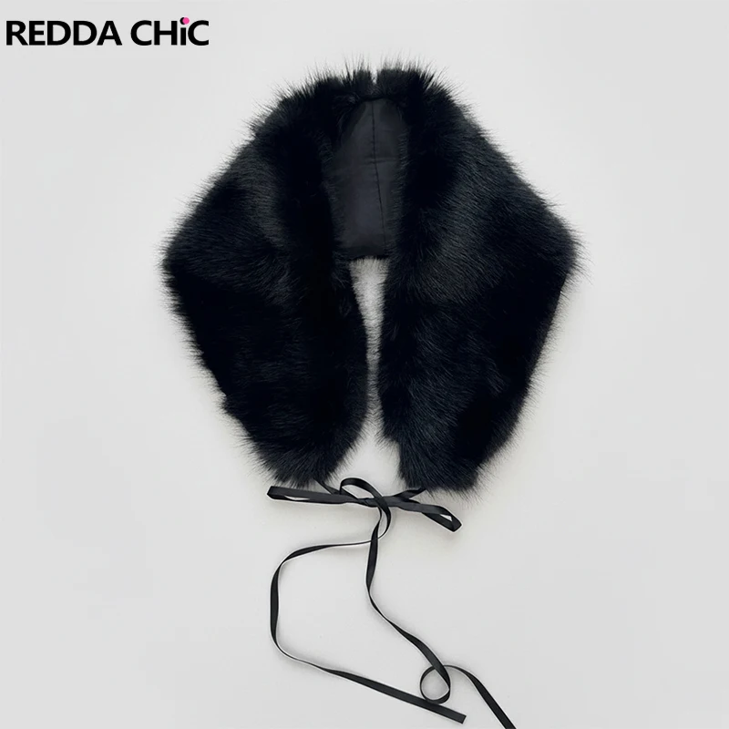 

REDDACHiC Women's Faux Fur Collar Scarf Layering Winter Fluffy Shrug Neck Bowknot Bridal Wedding Stole Birthday Party Custumes