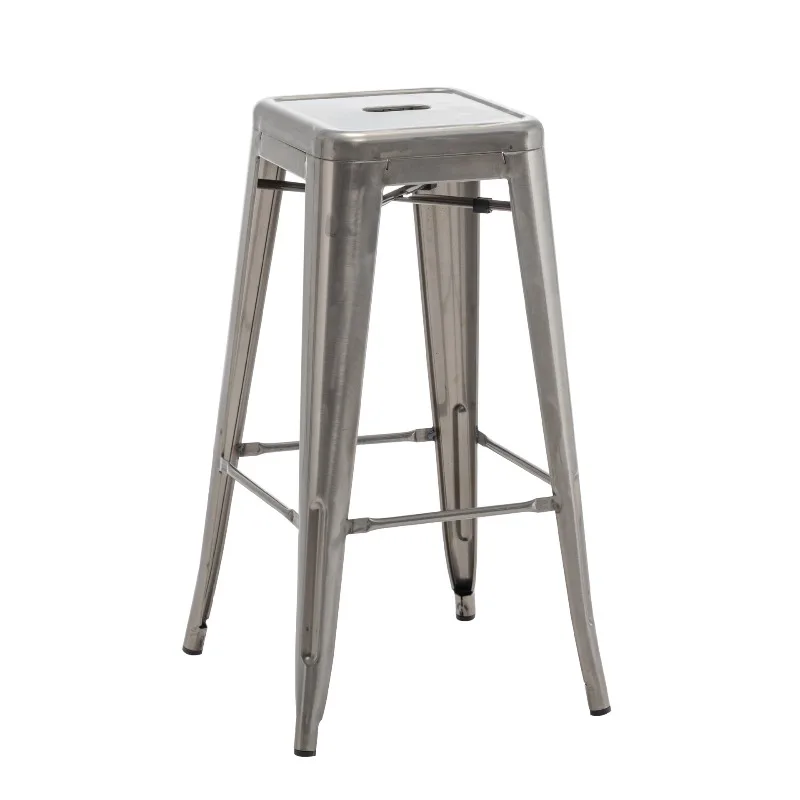 D38*W38*H45CM Bar Chairs Stackable Metal Bar Stools Counter Height Bar Chairs  Indoor Outdoor Barstools for Home and Patio