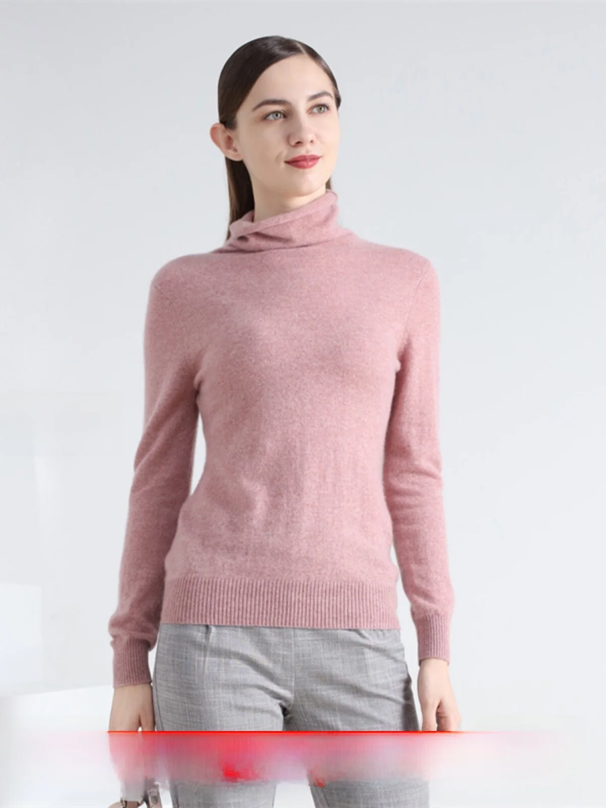 

Женский свитер Ele Long Sve Camere с V-образным вырезом, вязаный шерстяной топ, простой однотонный универсальный осенне-зимний модный аксессуар