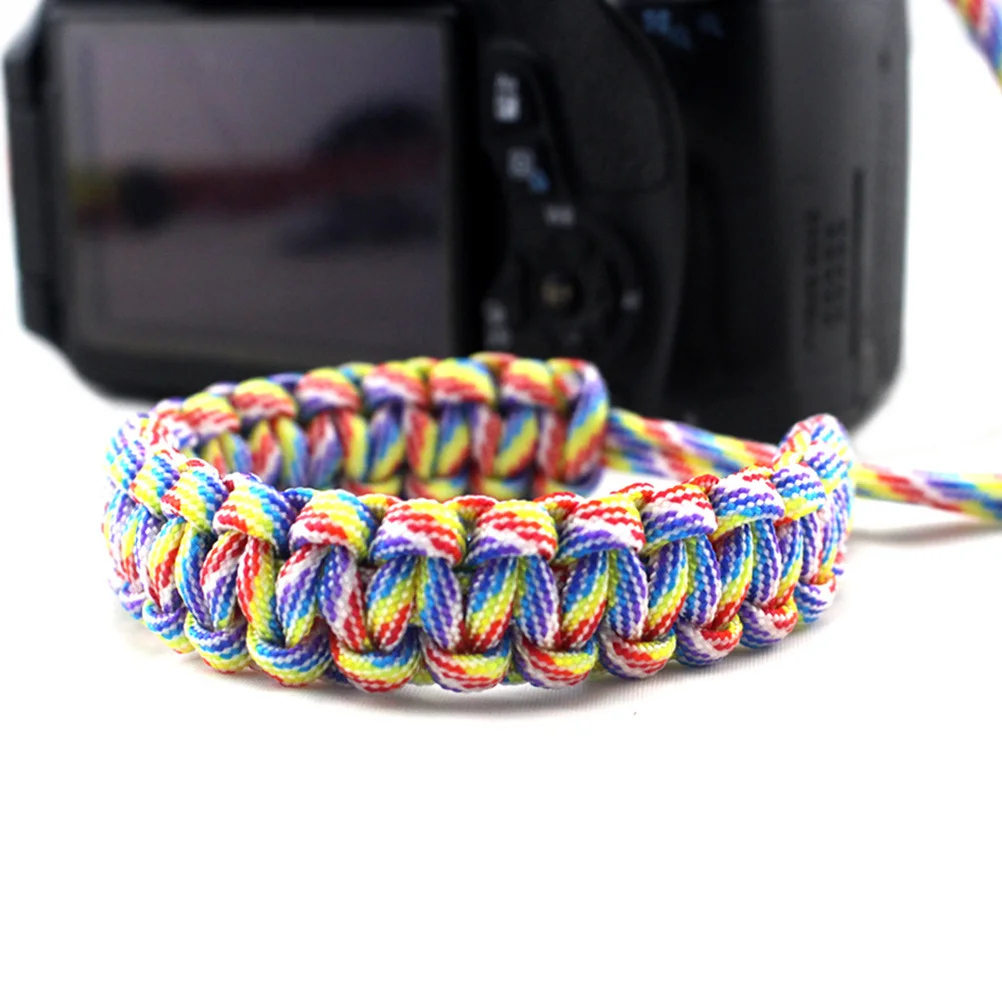 

Iridescence Camera Wrist Strap 7 Core Paracord Adjustable Lanyard 3M Length for Secure Carry Hiking Camping