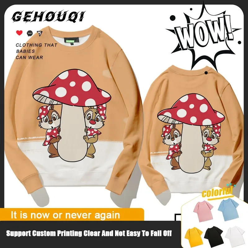 

Chichititi Cartoon Co-branded Crewneck Hoodie Couple Coat Male Disney Squirrel Couple Fashion Brand Clothes