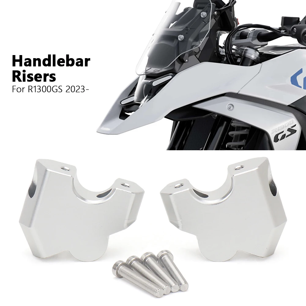 

2023 2024 для BMW R1300GS r1300gs R 1300 GS R1300 GS держатель Руля Мотоцикла перетащить ручку стержень зажим удлинитель адаптер серебристый