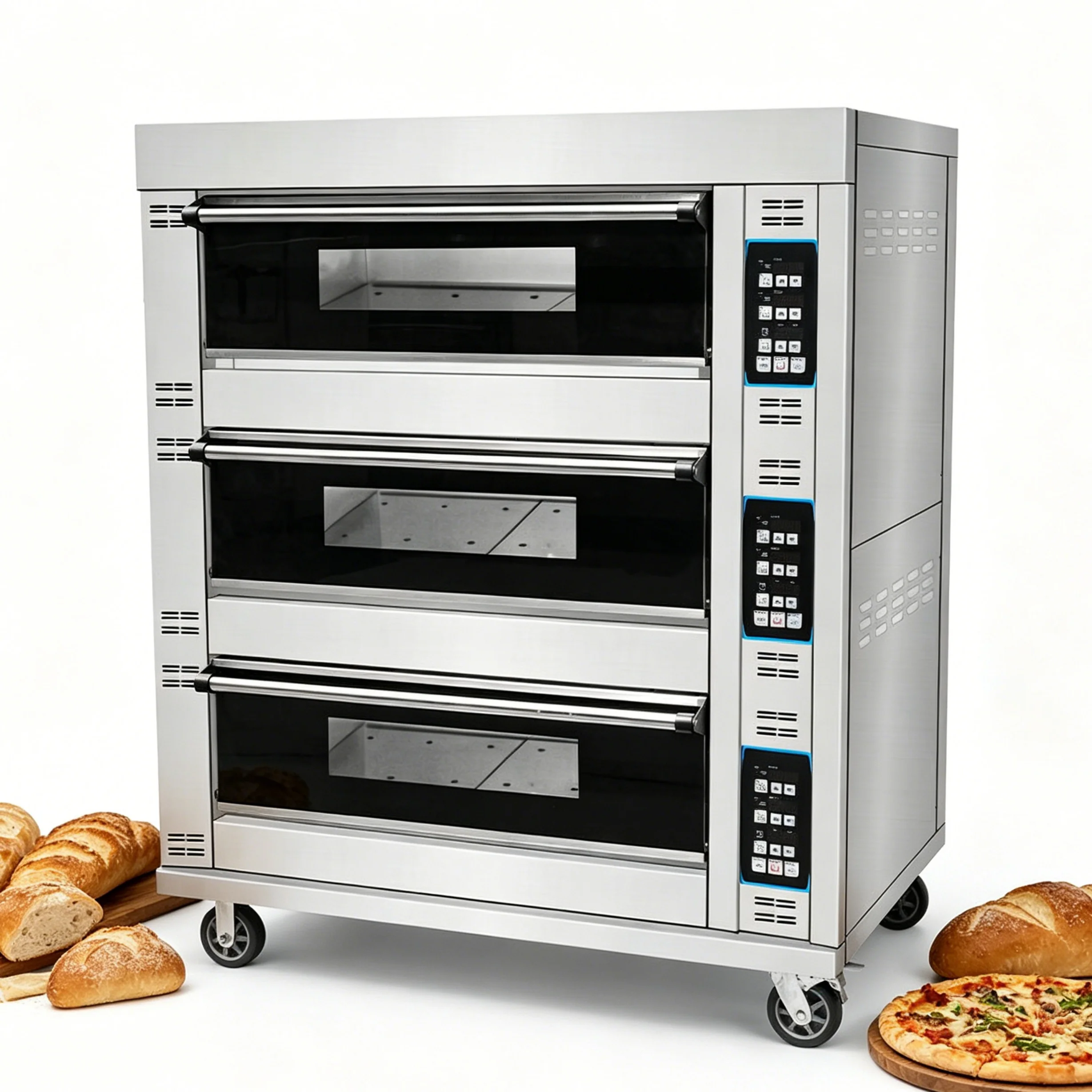 Hot-selling professional three-layer six-plate electric oven, suitable for bakery baking, lunch restaurant, cafe, pizza, bread