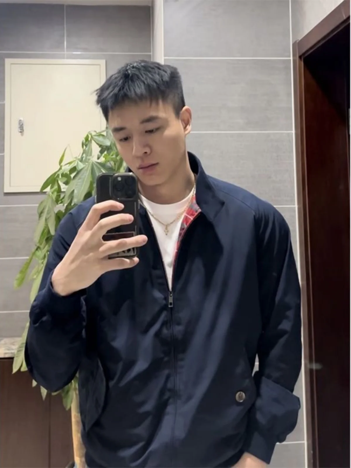 

Harrington G9 Men's Baseball Jaet Spring Autumn Loose Workwear Casual Stand Collar Windproof Ox Cloth Zipper Long Sve