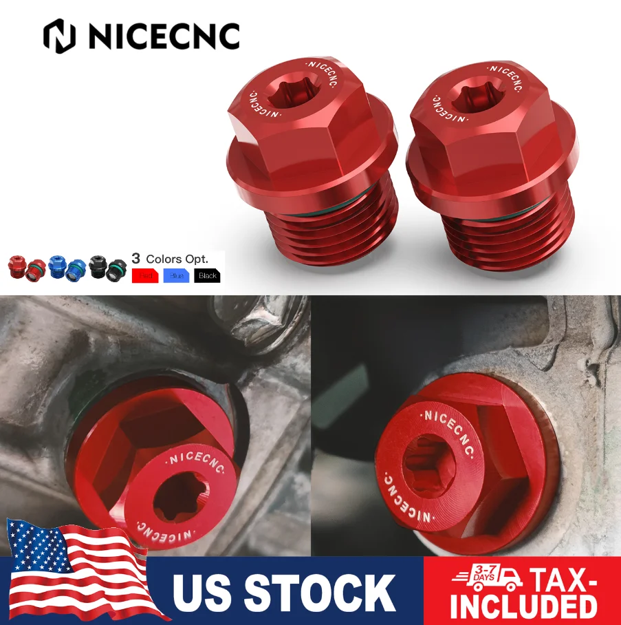 

NICECNC M18X1.5 UTV RZR Magnetic Transmission Fill Drain Plugs For Polaris RZR XP 4 1000 General 1000 RZR 800 RZR570 900 Ranger