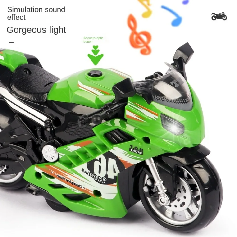 Music Motorcycle Racing Racing Car Model Lights Simulation Motorcycle Plastic Sports Car Mini Motorcycles Music