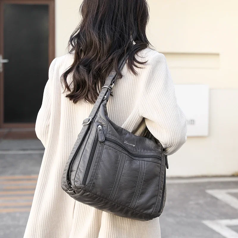 Bags for Women 2024 High Quality Large Capacity Shoulder Bag Solid Multifunctional Crossbody Bag Fashion Versatile Casual Bag
