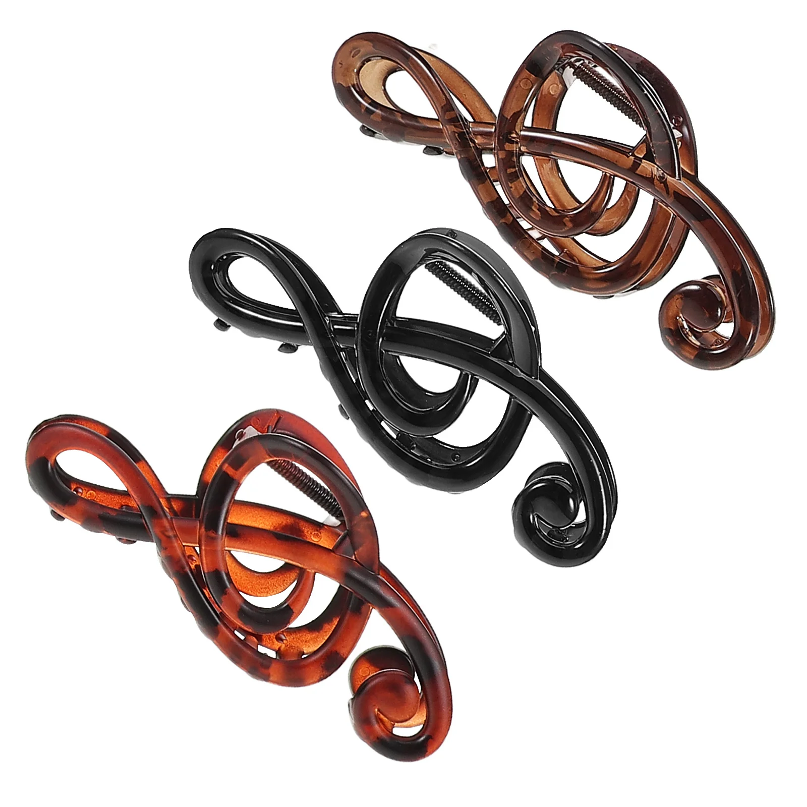 

3Pcs Matte Finish Hair Claw Clips Non-Slip Strong Hold for Buns Ponytails Elegant Acrylic Hair Styling Accessories for Women