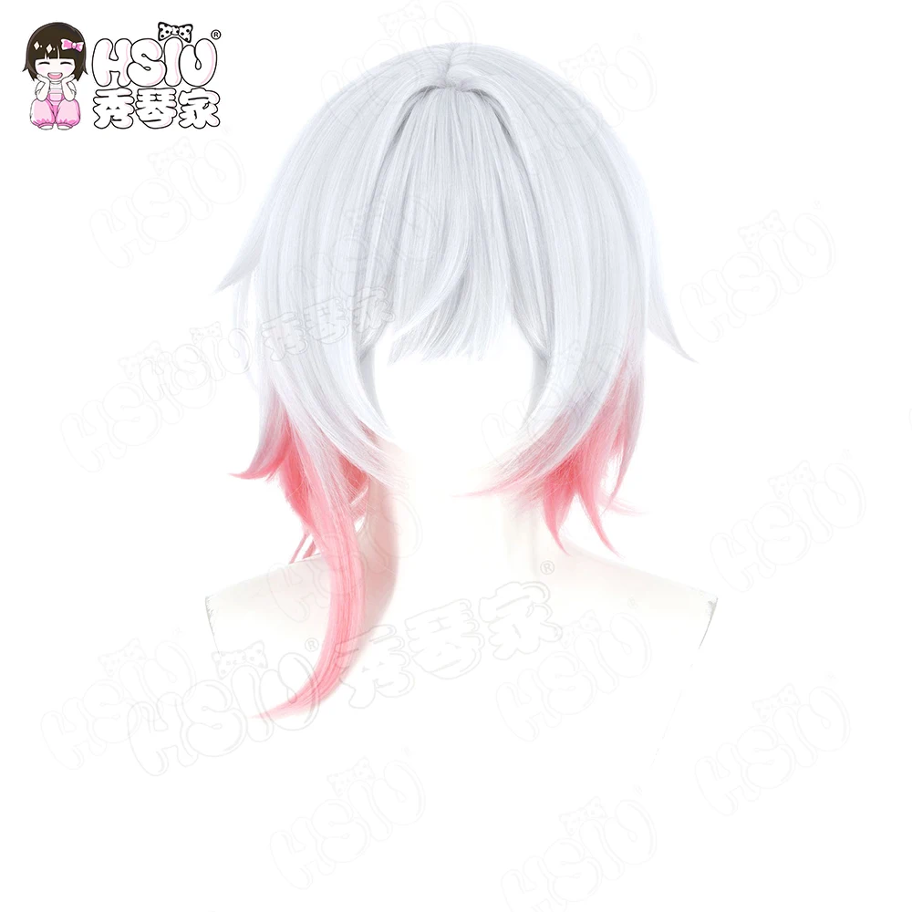 ساكورابا إيما شعر مستعار تأثيري HSIU الأزرق والفضي الشعر القصير مقاومة للحرارة شعر مستعار اصطناعي + غطاء شعر مستعار فتاة سحرية الساحرة محاكمة تأثيري #3