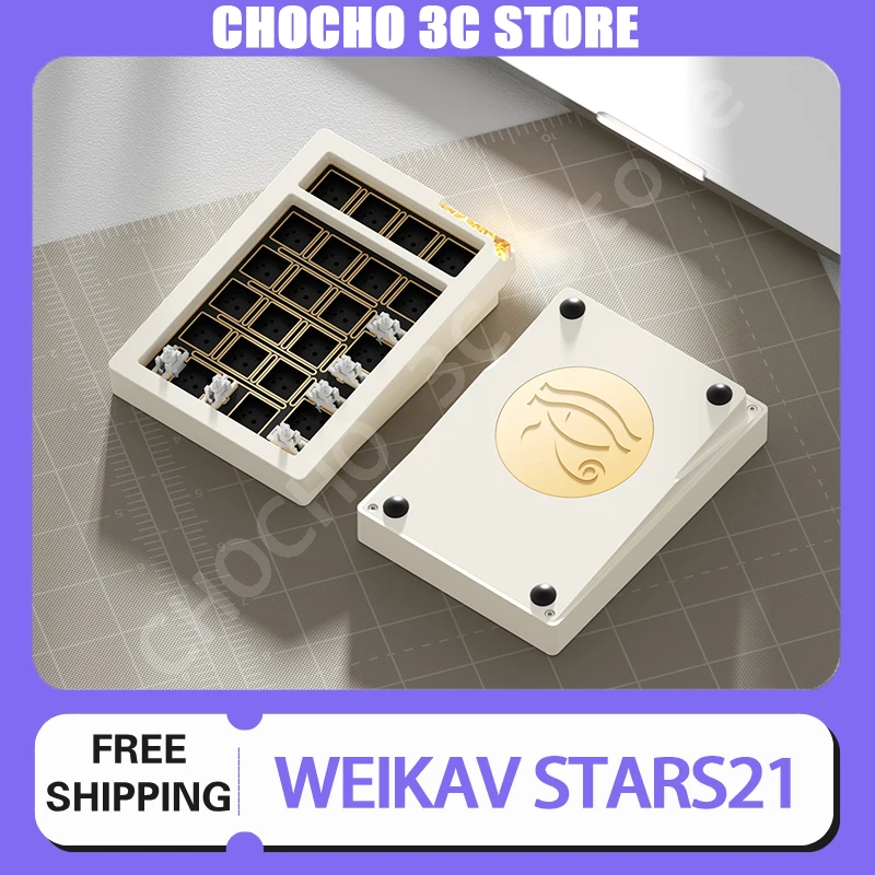 Weikav Stars21 Wireless Keypad Tri Mode Aluminum Alloy Custom Rgb Hot Swap 800mah Keyboard Support Qmk/Via For Pc Accessory Gift