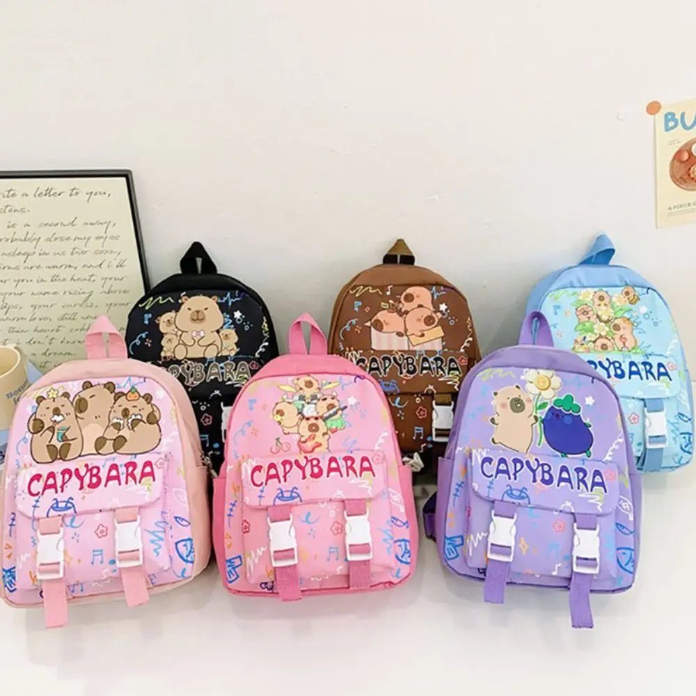 Neue Nylon Schultaschen Capybara Wasserdichte Kinder Rucksack Große Kapazität Rucksack Geschenk
