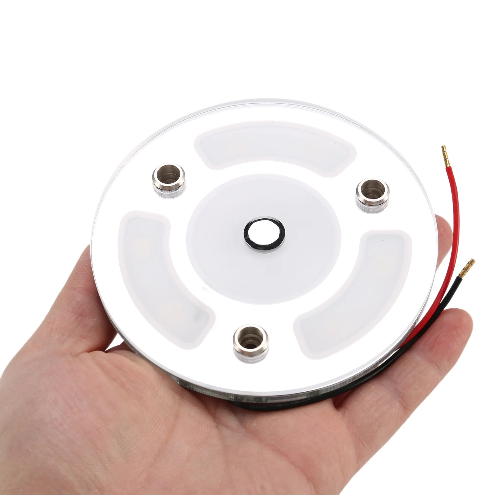 for RV Caravan Motorhome Marine Dual White/Warm Contact Dimmer LED Lamp 10-30V DC LED Circular Roof Ceiling Light