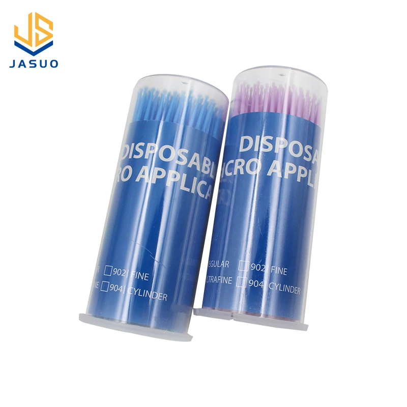 400pcs 1.2-2.5MM Dental Disposable Micro Applicator Brush /Disposable Eyelash Brushes With Protable Box Dentist Extension Tool