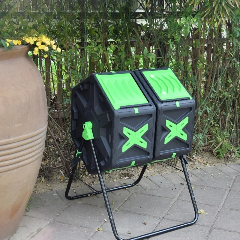 Compost bin garden double warehouse gate compost inverted compost bucket