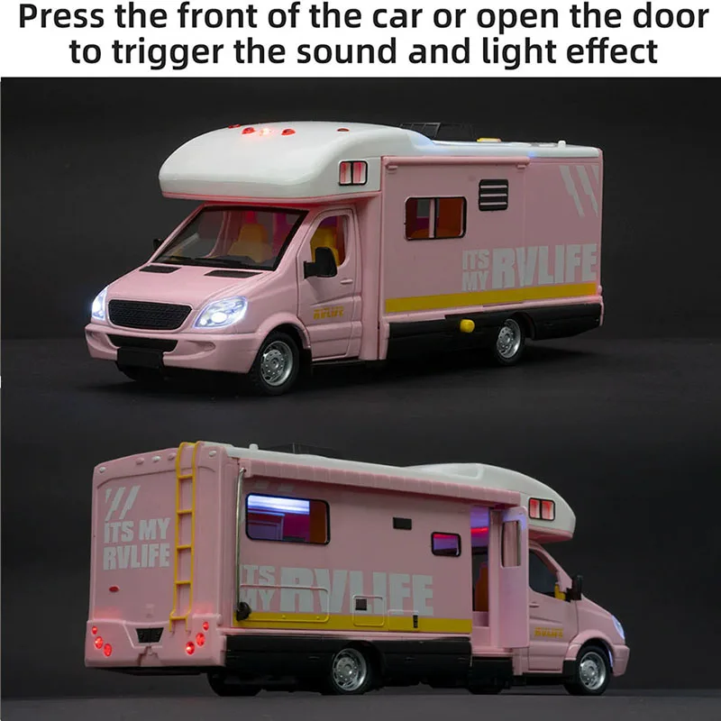 Toy Camper RV Wohnmobil Spielzeug für Jungen Mädchen Diecast Metall Fahrzeug Rollenspiel Zurückziehen Modellauto