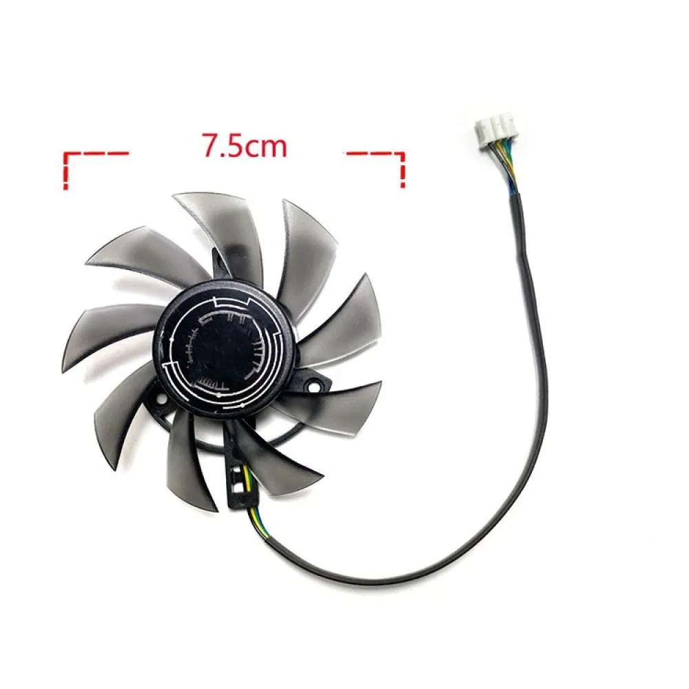GTX1650 RX550 PHOENIX OC용 냉각 선풍기, 그래픽 카드 교체 부품, 75mm
